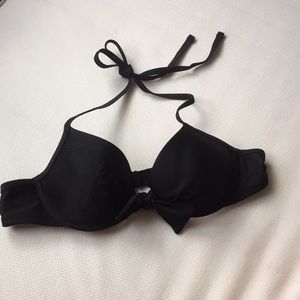 Bridget Pushup Bikini Top (True Black)